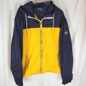 POLO by Ralph Lauren Yellow/Navy Blue Nylon Windbreaker - XXL
